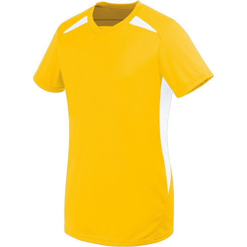 Russell Athletic Ladies Hawk Jersey (322872), Color 'Athletic Gold/White'